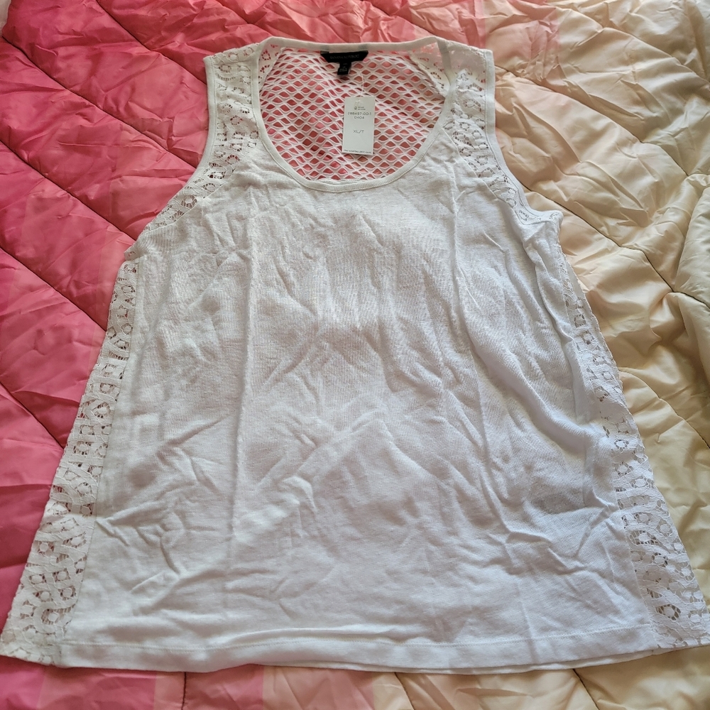 White Lace Women's Tank Top